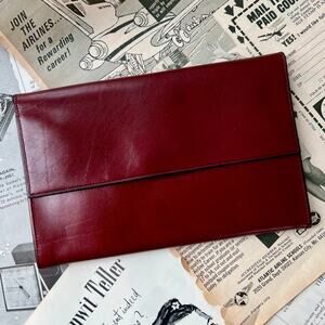 Vintage 1970s Burgundy Continental Leather Wallet